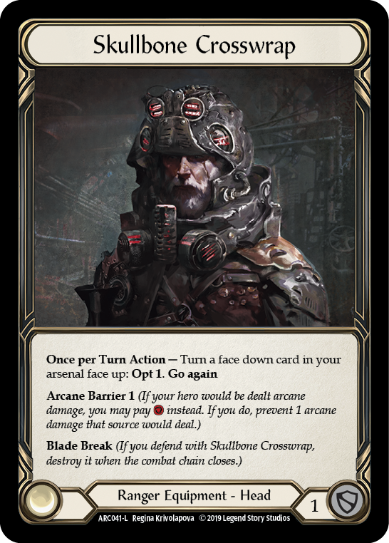 Flesh and Blood TCG | Skullbone Crosswrap [ARC041-L] (Arcane Rising)  1st Edition Cold Foil | The Nerd Merchant