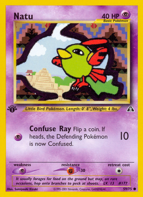 Pokemon | Natu (59/75) [Neo Discovery 1st Edition] | The Nerd Merchant