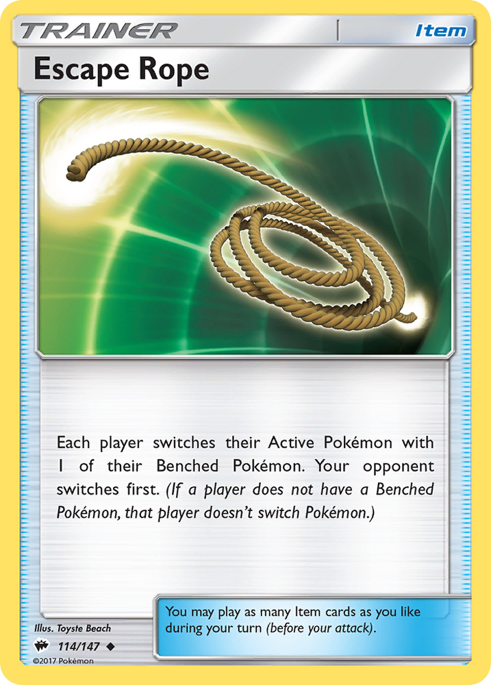 Pokemon | Escape Rope (114/147) [Sun & Moon: Burning Shadows] | The Nerd Merchant