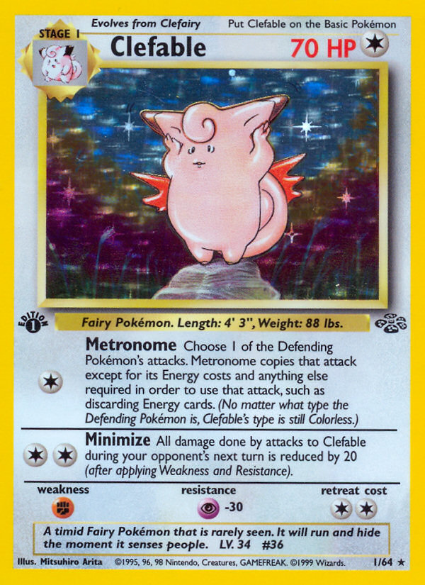 Pokemon | Clefable (1/64) [Jungle 1st Edition] | The Nerd Merchant