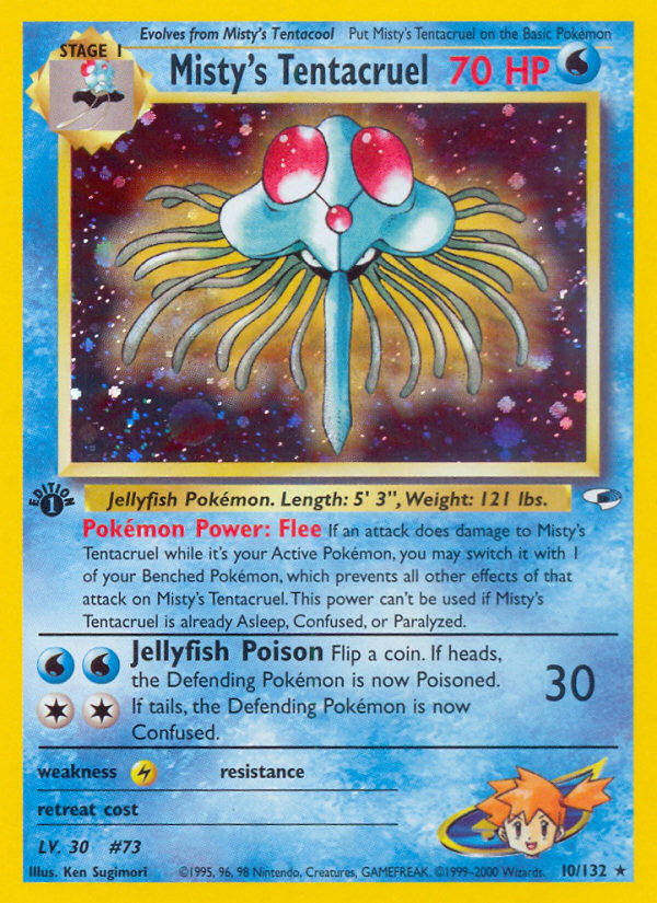 Pokemon | Misty's Tentacruel (10/132) [Gym Heroes 1st Edition] | The Nerd Mechant