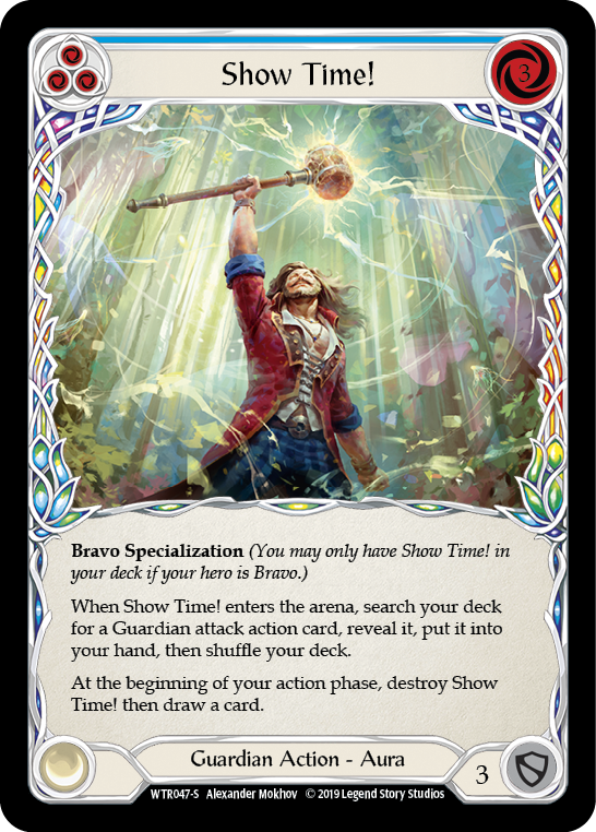 Flesh and Blood TCG | Show Time! [WTR047-S] (Welcome to Rathe)  Alpha Print Rainbow Foil | The Nerd Merchant