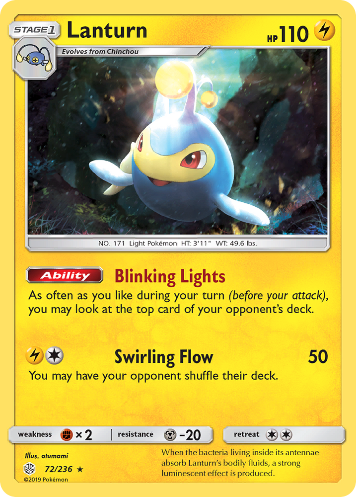 Pokemon| Lanturn (72/236) [Sun & Moon: Cosmic Eclipse] | The Nerd Merchant