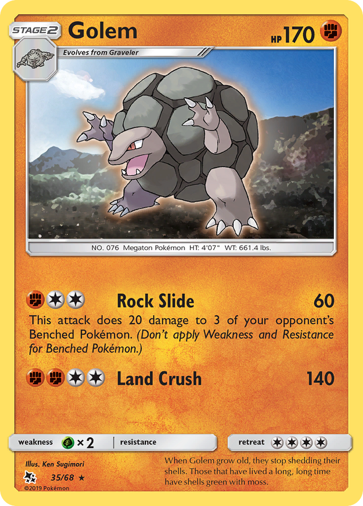 Pokemon | Golem (35/68) [Sun & Moon: Hidden Fates] | The Nerd Merchant