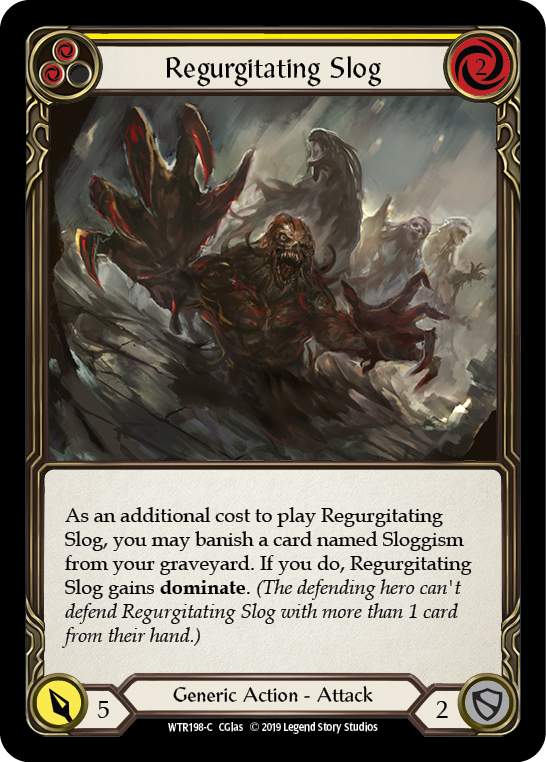 Flesh and Blood TCG | Regurgitating Slog (Yellow) [WTR198-C] (Welcome to Rathe)  Alpha Print Normal | The Nerd Merchant