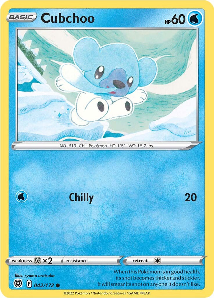 Pokemon | Cubchoo (042/172) [Sword & Shield: Brilliant Stars] | The Nerd Merchant