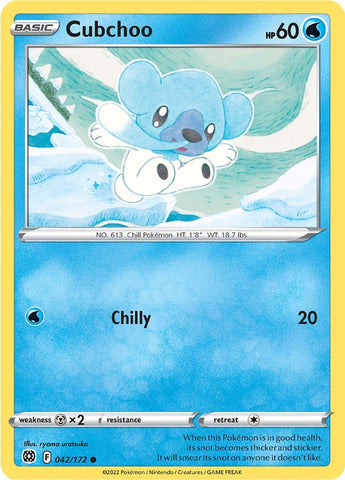 Pokemon | Cubchoo (042/172) [Sword & Shield: Brilliant Stars] | The Nerd Merchant