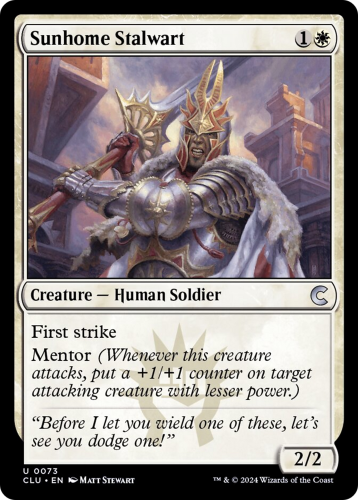 Magic | Sunhome Stalwart [Ravnica: Clue Edition] | The Nerd Merchant