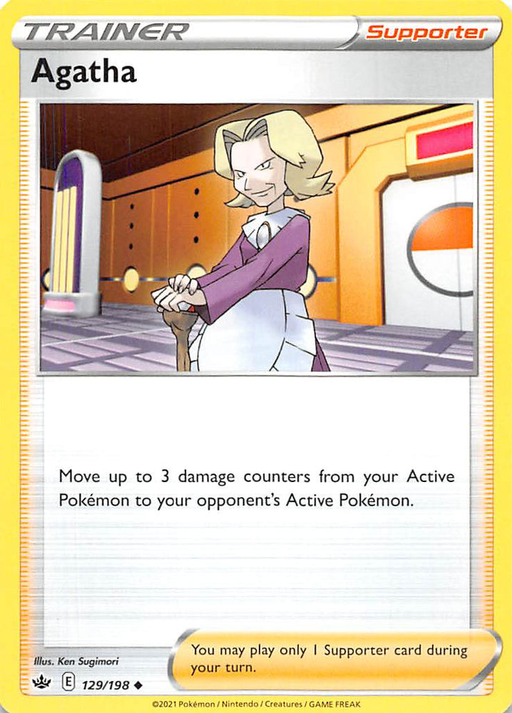 Pokemon | Agatha (129/198) [Sword & Shield: Chilling Reign] | The Nerd Merchant