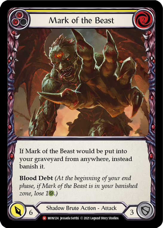 Flesh and Blood TCG | Mark of the Beast [MON124-RF] (Monarch)  1st Edition Rainbow Foil | The Nerd Merchant