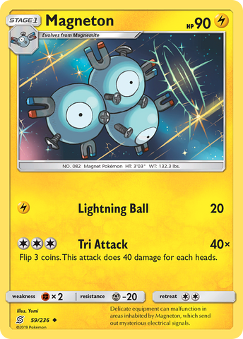 Pokemon | Magneton (59/236) [Sun & Moon: Unified Minds] | The Nerd Merchant