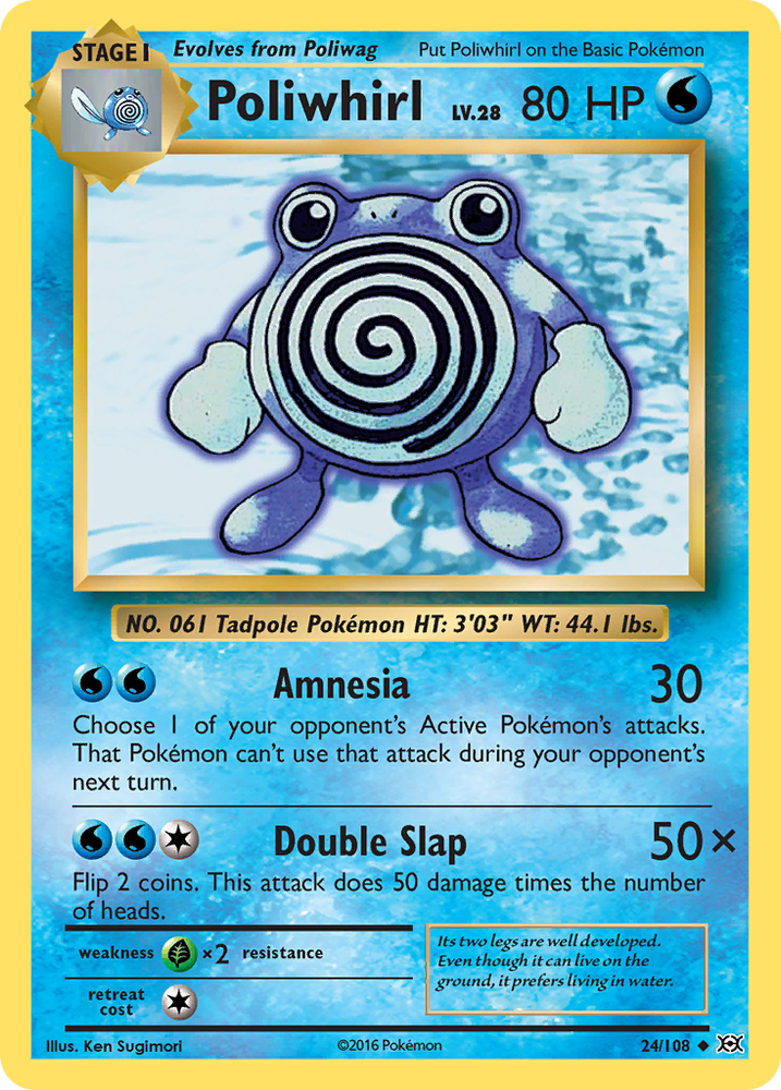 Pokemon | Poliwhirl (24/108) [XY: Evolutions] | The Nerd Merchant