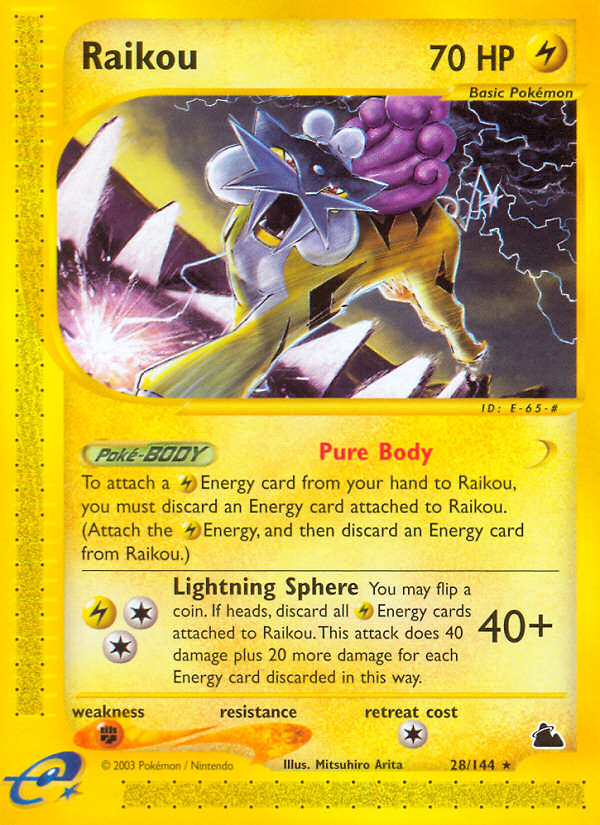 Pokemon | Raikou (28/144) [Skyridge] | The Nerd Merchant