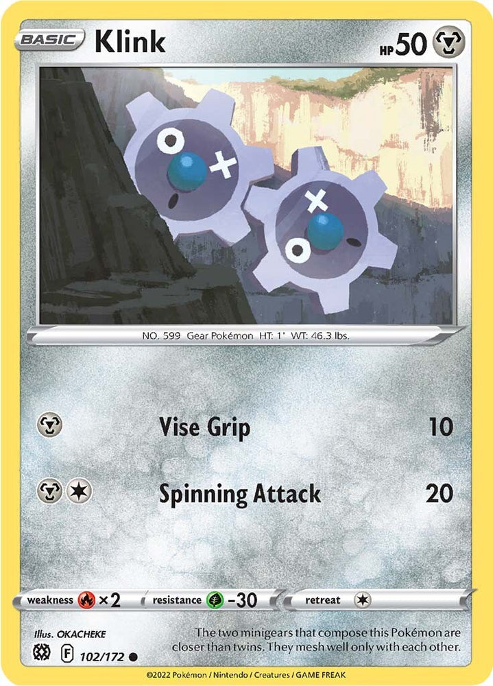 Pokemon | Klink (102/172) [Sword & Shield: Brilliant Stars] | The Nerd Merchant