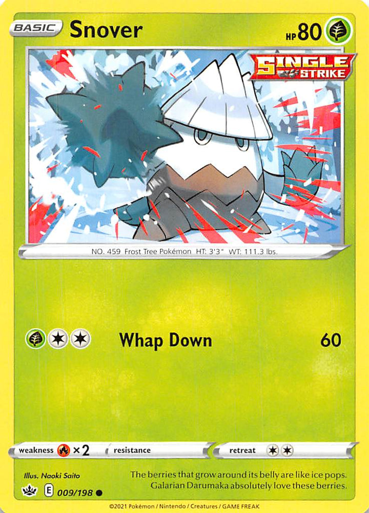 Pokemon | Snover (009/198) [Sword & Shield: Chilling Reign] | The Nerd Merchant