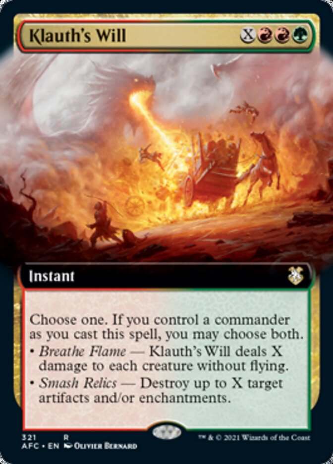 Magic | Klauth's Will (Extended Art) [Dungeons & Dragons: Adventures in the Forgotten Realms Commander] | The Nerd Merchant