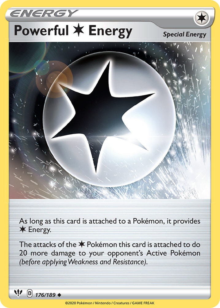 Pokemon | Powerful Colorless Energy (176/189) [Sword & Shield: Darkness Ablaze] | The Nerd Merchant