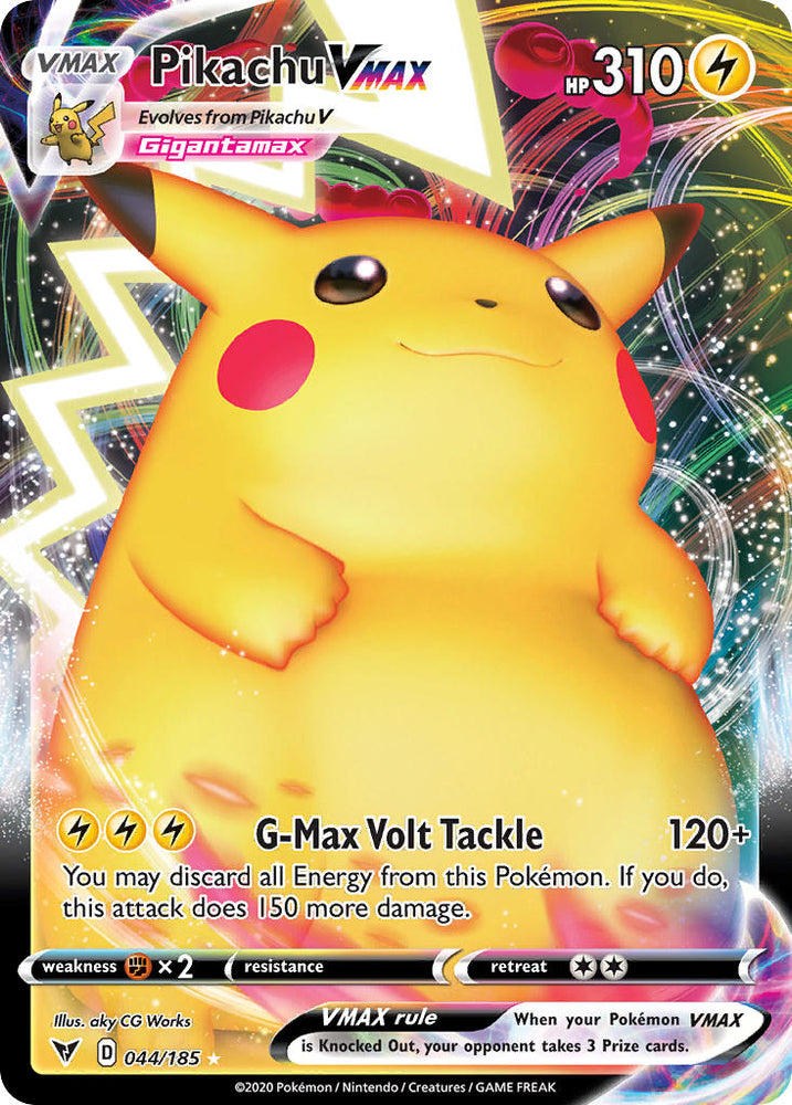 Pokemon | Pikachu VMAX (044/185) [Sword & Shield: Vivid Voltage] | The Nerd Merchant