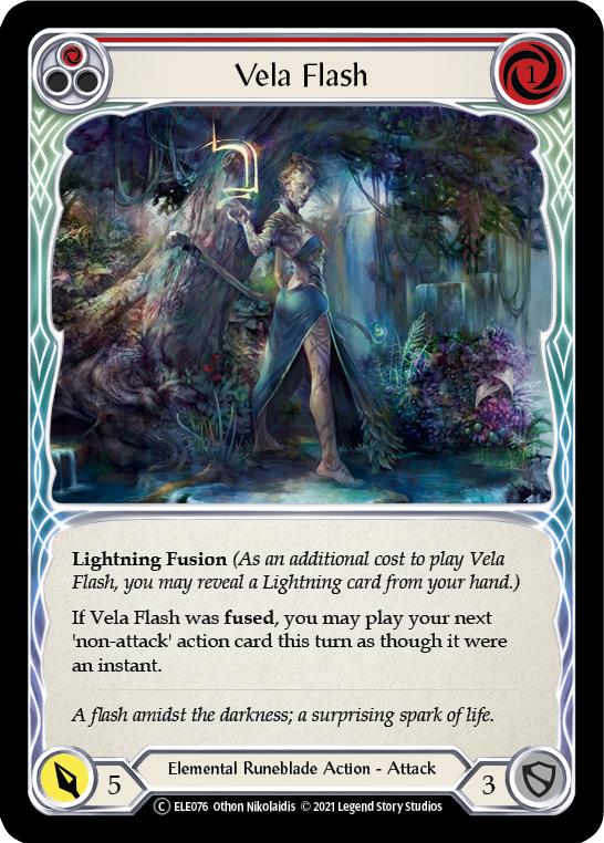 Flesh and Blood TCG | Vela Flash (Red) [U-ELE076] (Tales of Aria Unlimited)  Unlimited Normal | The Nerd Merchant