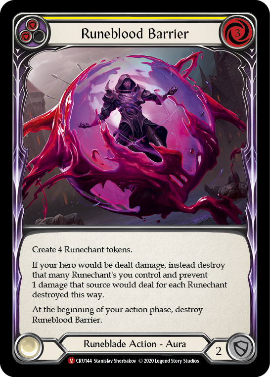 Flesh and Blood TCG | Runeblood Barrier [CRU144] (Crucible of War)  1st Edition Rainbow Foil | The Nerd Merchant