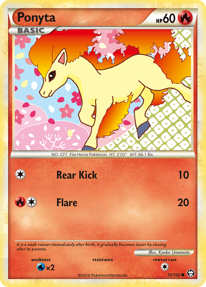 Pokemon | Ponyta (72/102) [HeartGold & SoulSilver: Triumphant] | The Nerd Merchant