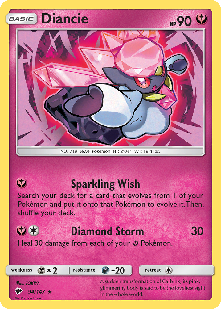 Pokemon | Diancie (94/147) [Sun & Moon: Burning Shadows] | The Nerd Merchant