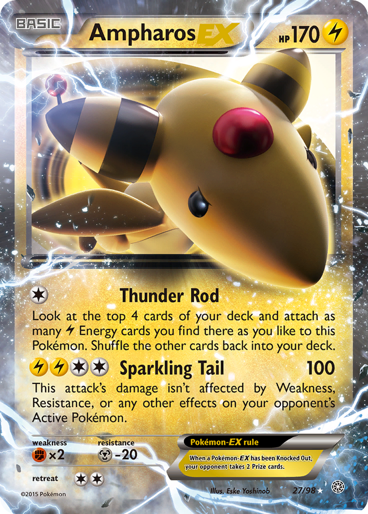 Pokemon | Ampharos EX (27/98) [XY: Ancient Origins] | The Nerd Merchant