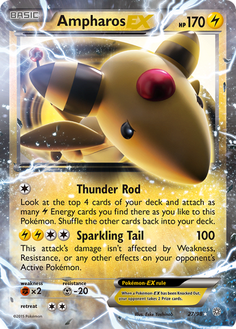 Pokemon | Ampharos EX (27/98) [XY: Ancient Origins] | The Nerd Merchant