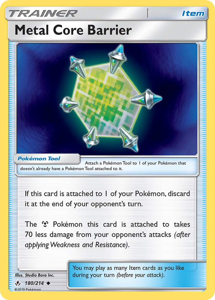 Pokemon | Metal Core Barrier (180/214) [Sun & Moon: Unbroken Bonds] | The Nerd Merchant