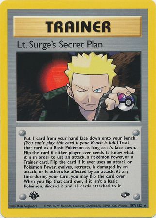 Pokemon | Lt. Surge's Secret Plan (107/132) [Gym Challenge 1st Edition] | The Nerd Merchant