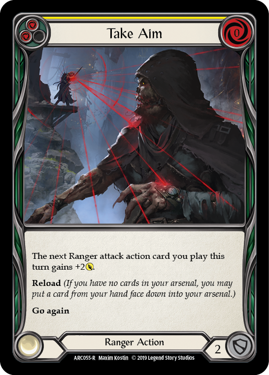 Flesh and Blood TCG | Take Aim (Yellow) [ARC055-R] (Arcane Rising)  1st Edition Normal | The Nerd Merchant