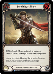 Flesh and Blood TCG | Steelblade Shunt (Blue) [U-WTR128] (Welcome to Rathe Unlimited)  Unlimited Rainbow Foil | The Nerd Merchant