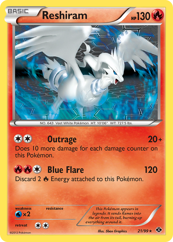 Pokemon | Reshiram (21/99) [Black & White: Next Destinies] | The Nerd Merchant