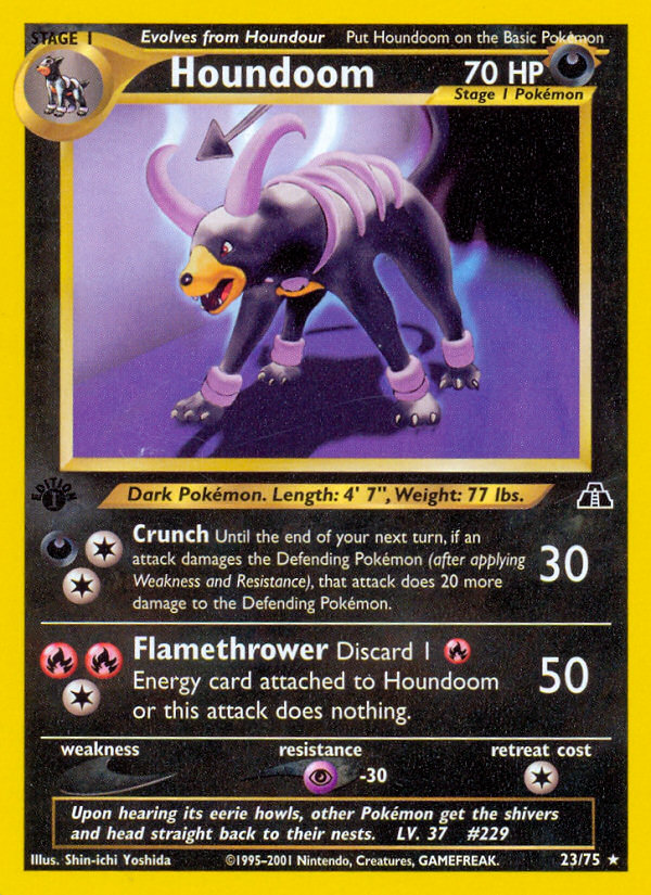 Pokemon | Houndoom (23/75) [Neo Discovery 1st Edition] | The Nerd Merchant