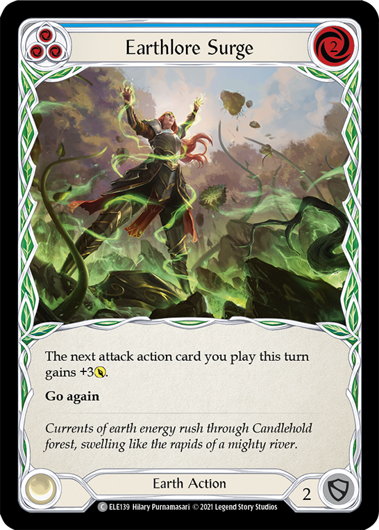 Flesh and Blood TCG | Earthlore Surge (Blue) [ELE139] (Tales of Aria)  1st Edition Normal | The Nerd Merchant
