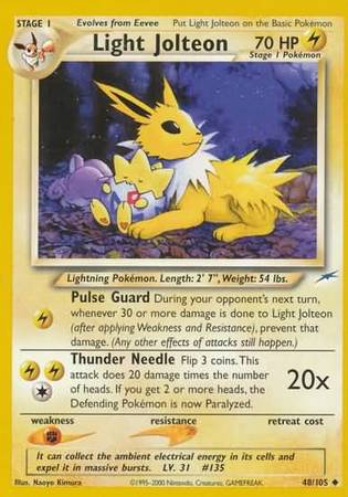 Pokemon | Light Jolteon (48/105) [Neo Destiny Unlimited] | The Nerd Merchant