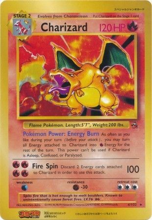 Pokemon | Charizard (4/102) (CoroCoro Promo) (Jumbo Card) [Base Set Unlimited] | The Nerd Merchant