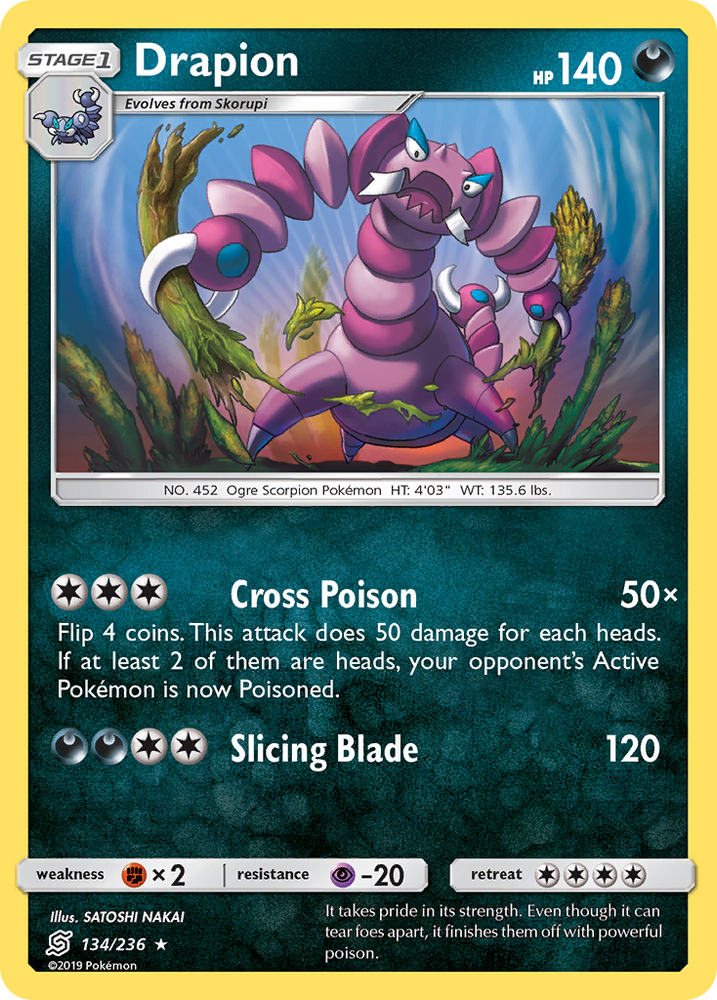 Pokemon | Drapion (134/236) [Sun & Moon: Unified Minds] | The Nerd Merchant