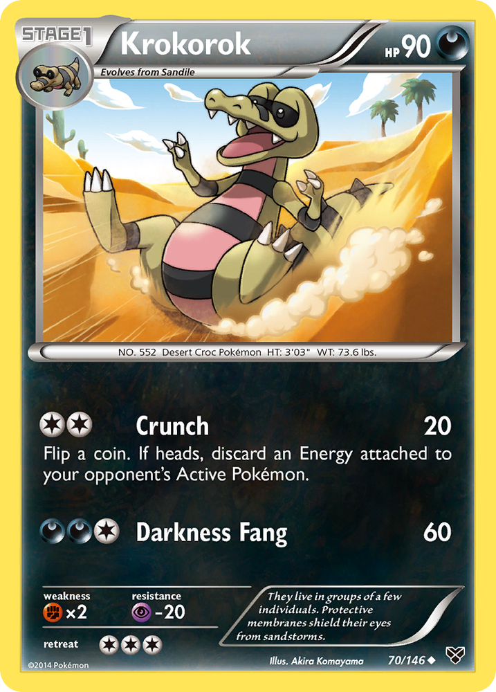 Pokemon | Krokorok (70/146) [XY: Base Set] | The Nerd Merchant