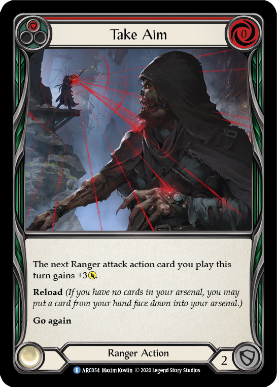 Flesh and Blood TCG | Take Aim (Red) [U-ARC054] (Arcane Rising Unlimited)  Unlimited Normal | The Nerd Merchant