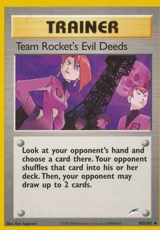 Pokemon | Team Rocket's Evil Deeds (103/105) [Neo Destiny Unlimited] | The Nerd Merchant