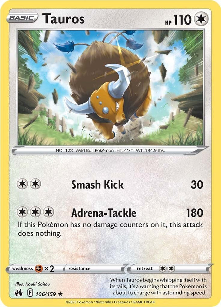 Pokemon | Tauros (106/159) [Sword & Shield: Crown Zenith] | The Nerd Merchant