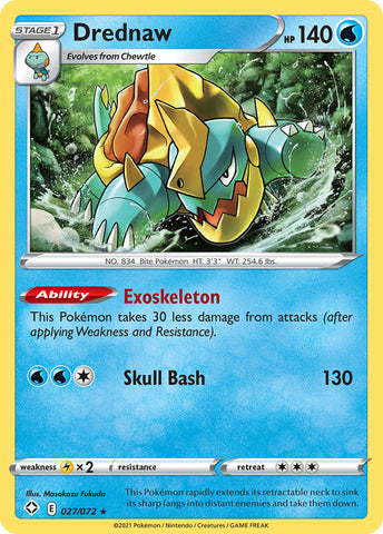 Pokemon | Drednaw (027/072) [Sword & Shield: Shining Fates] | The Nerd Merchant