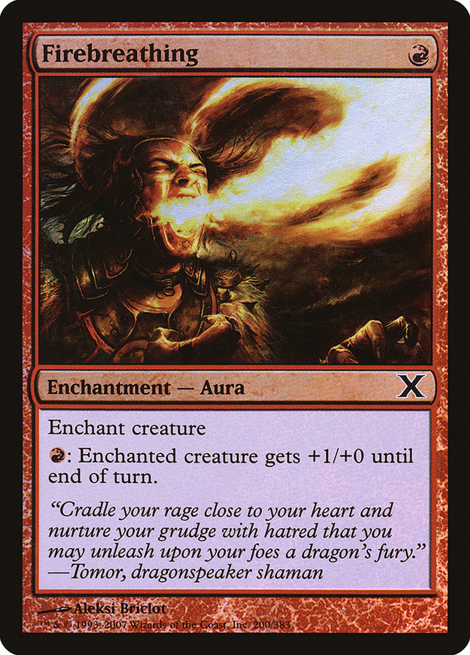 Magic | Firebreathing (Premium Foil) [Tenth Edition] | The Nerd Merchant
