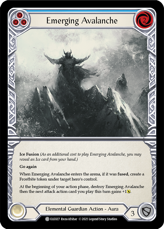 Flesh and Blood TCG | Emerging Avalanche (Blue) [ELE027] (Tales of Aria)  1st Edition Normal | The Nerd Merchant