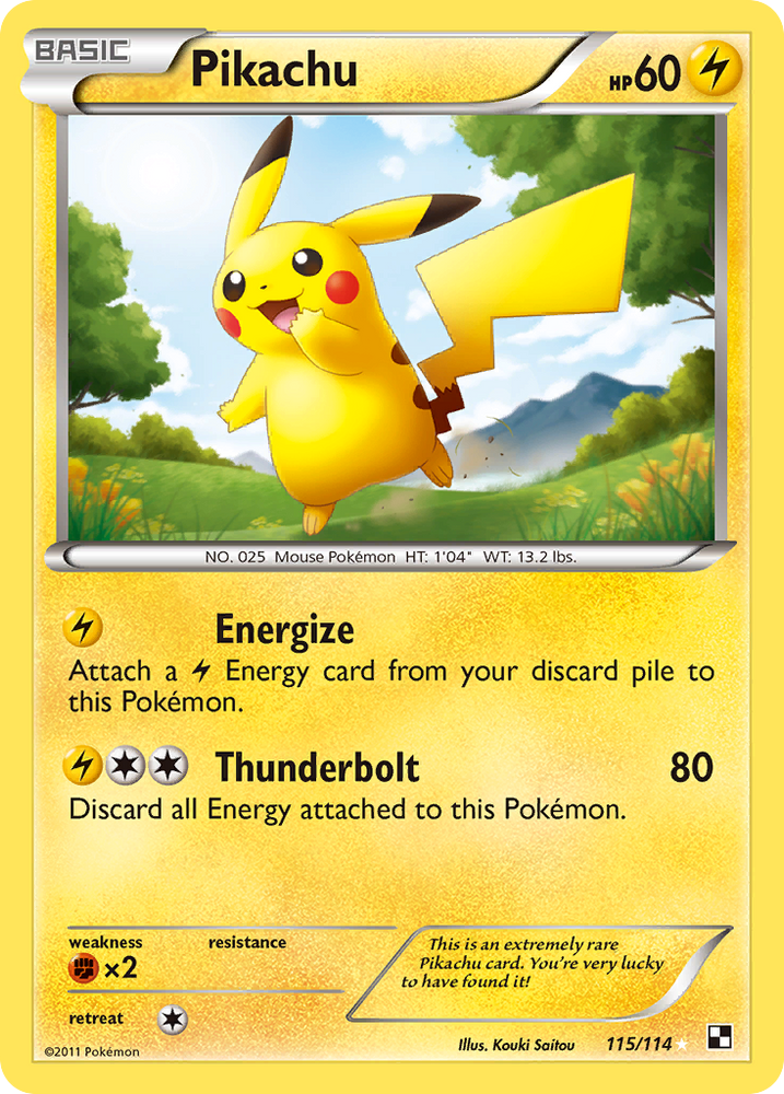 Pokemon | Pikachu (115/114) [Black & White: Base Set] | The Nerd Merchant