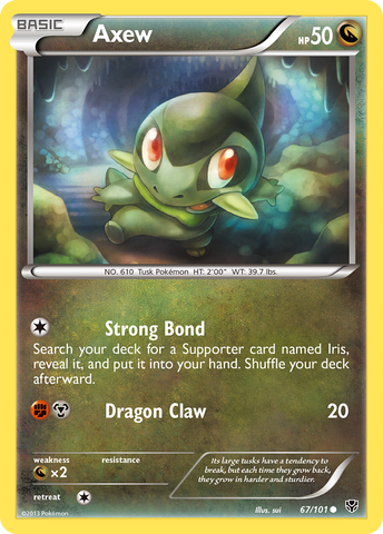 Pokemon | Axew (67/101) [Black & White: Plasma Blast] | The Nerd Merchant