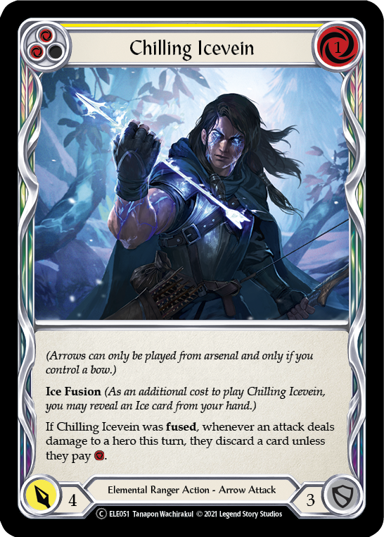 Flesh and Blood TCG | Chilling Icevein (Yellow) [U-ELE051] (Tales of Aria Unlimited)  Unlimited Normal | The Nerd Merchant