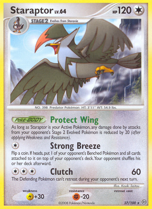 Pokemon | Staraptor (27/100) [Diamond & Pearl: Stormfront] | The Nerd Merchant