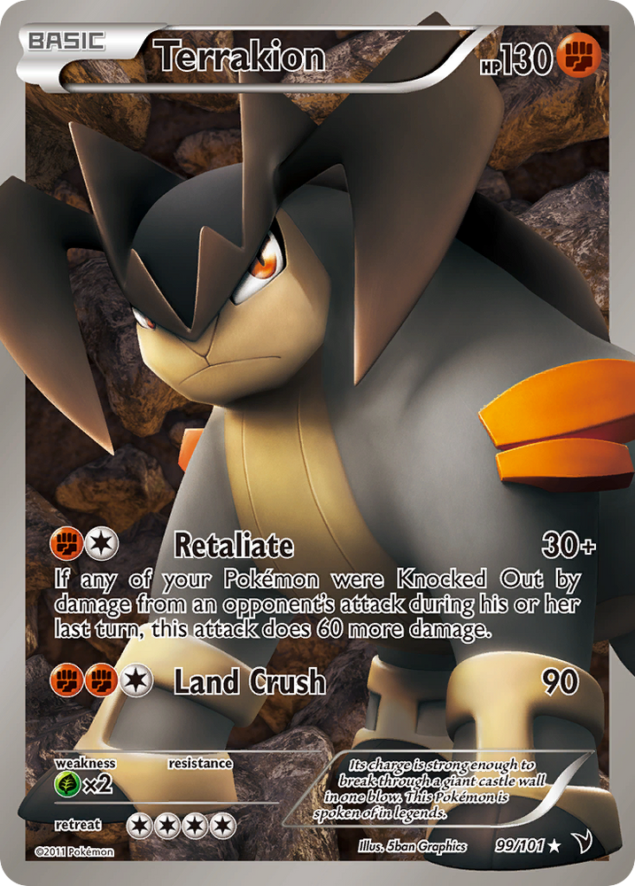 Pokemon | Terrakion (99/101) [Black & White: Noble Victories] | The Nerd Merchant